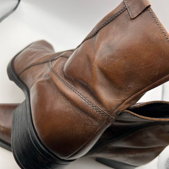 Aldo Dark Brown Leather Men's Boots Size 12 - Picture 5 of 9